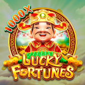 Lucky Fortunes hot game icon with golden coin rain